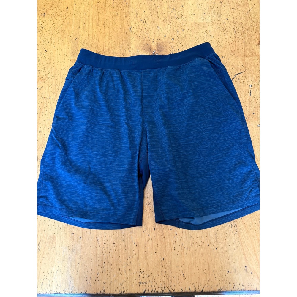 Lululemon Pace Breaker XL Navy Blue Heatherd Unlined Athletic Gym Shorts 9 Inch